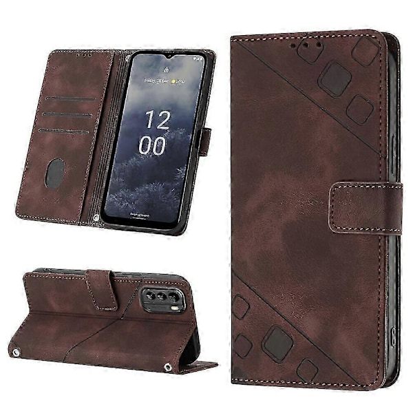 Etui til Nokia G60 5g Cover Flip Magnetisk Læder Wallet Kortholder Kompatibel Med Nokia G60 5g Etui[HK] Brown