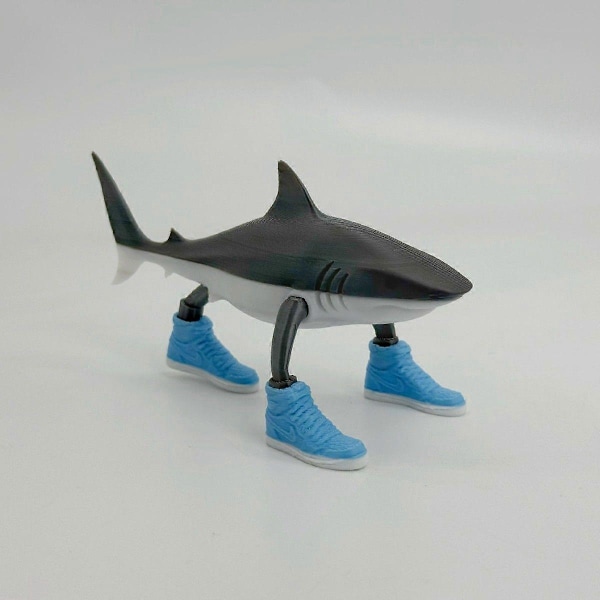 3D-printing Tung Tung Tung Tralalero Tralala Sahur Action Leksaksfigurer [YJD] Tralalero Tralala