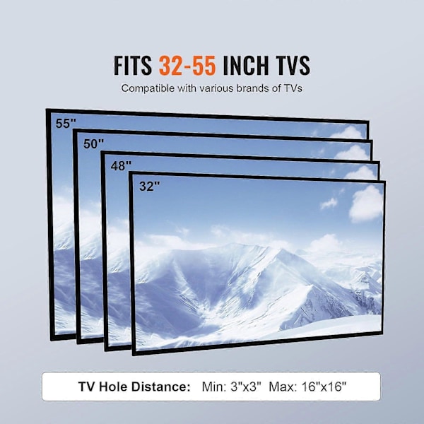 Universellt TV-stativfäste för 32\" - 55\" TV-apparater Justerbar höjd TV-stativbas Glas[YJD]