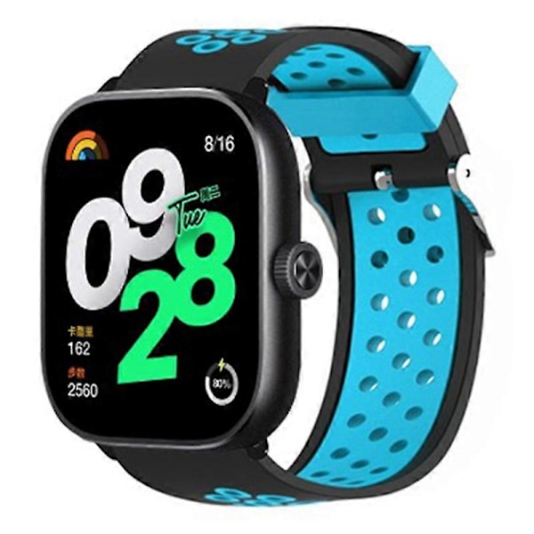 Til Xiaomi Redmi Watch 4 Dual Color Silikone Urrem Armbånd [HK] Style C Multicolor