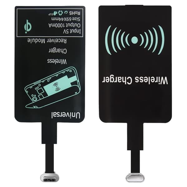 Trådløs Micro USB-ladeadapter for Qi-kompatible enheter - Svart[YJD]