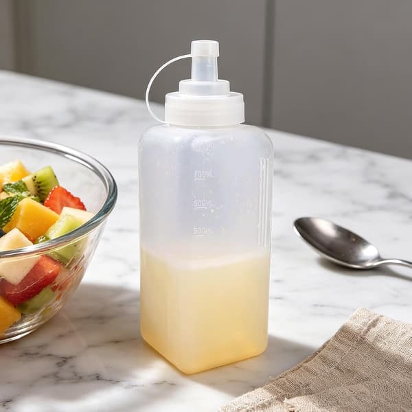 Kryddflaskor - Påfyllningsbar såsdispenser för köket | Flexibel polyeten, exakt mätskala, bred öppning för påfyllning, F[YJD]