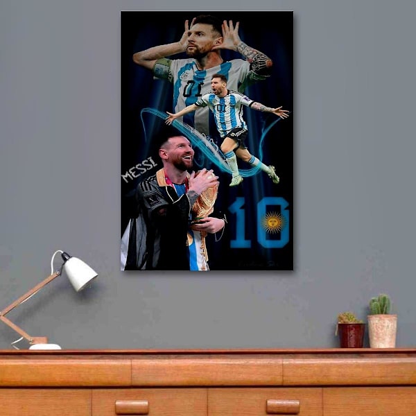 Lionel Messi fotbollsstjärna_115 Poster Heminredning Present Affischer Väggkonst Presenter Sovrum Kontor Vardagsrum Perfekt för alla rum Canvas Prydnad (YJD) No Frame 50x70cm