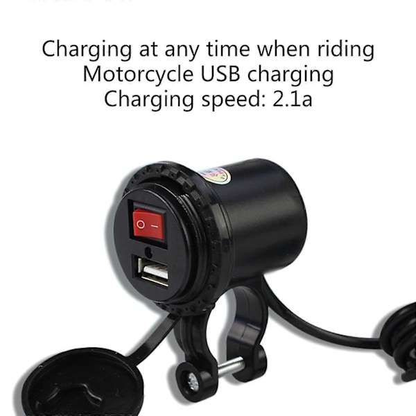 Vanntett Motorsykkel 12V USB Strømuttak Adapter Lader Motorsykkel[HK]