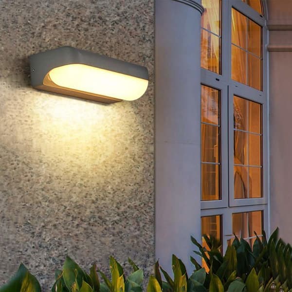 Væglampe - YYV - Moderne - 12W LED - IP65 - Sort/Varm Hvid (YJD)