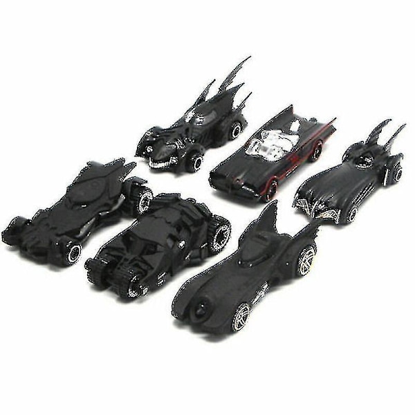 Set med 6 Batmobile-leksaksfordon i metall (YJD)