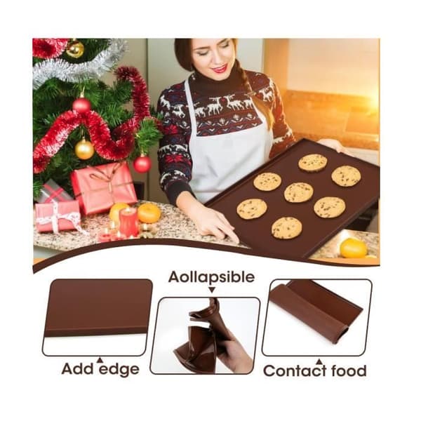 Silikon bakeunderlag - Sveits - 2 stk - Non-stick - Sammenleggbart - 30,5 x 25,8 cm [YJD][YJD]