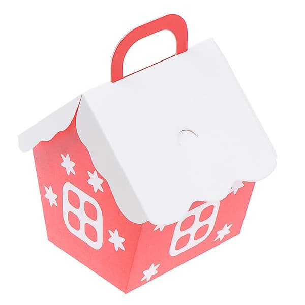 10 st Jul Husform Godispåsar Julklappsförpackning Kakpåsar [YJD] Red 10 Pcs