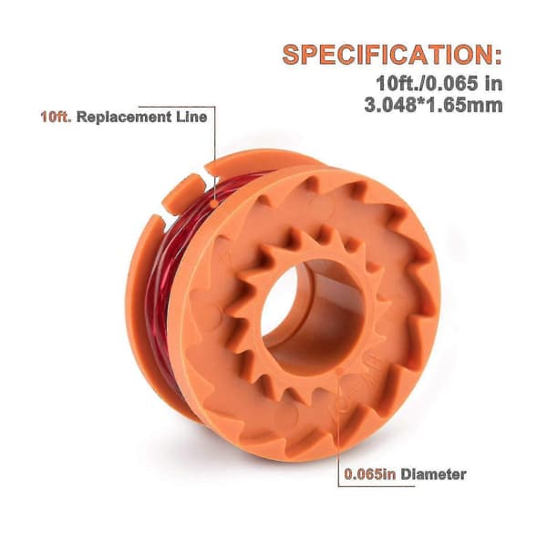 12 stk. trimmerspoler for Worx Wa0010 Autofeed System [YJD]