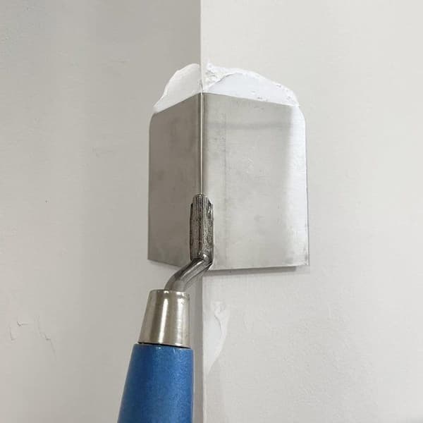 2-delt pussesparkel, rustfritt stål, sølv/blå, innvendig/utvendig vinkelkniv, ergonomisk grep [YJD][YJD]
