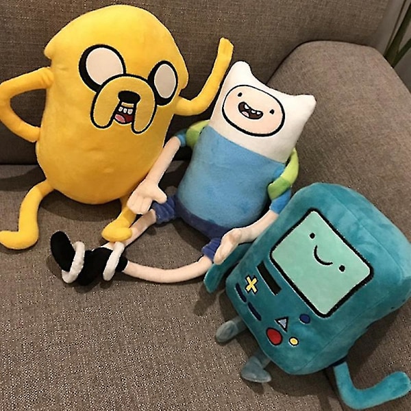 28-42cm Finn Jake Bmo Pehmeät Täytetyt Eläimet Nuket Luovat Seikkailun Aika Plussi Lelut Piirretty Täytetyt Nuket Lasten Lahjat (YJD) 37cm