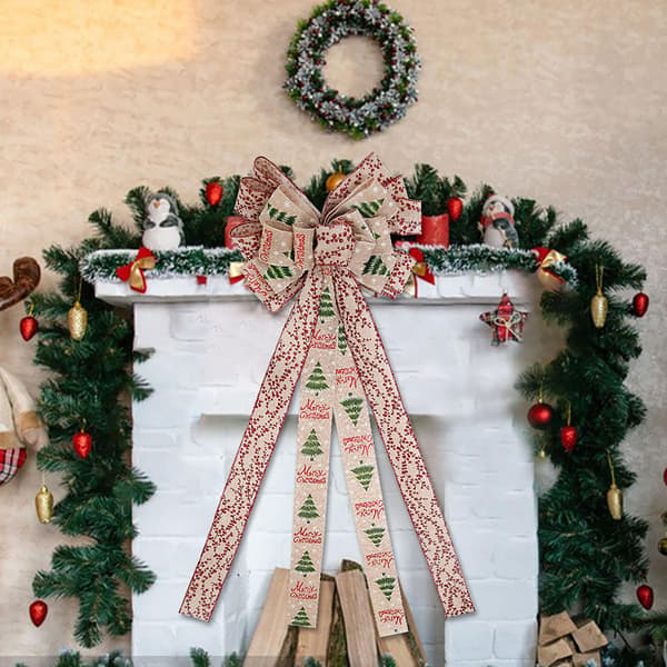 Stor juledekorasjonsløyfe.[YJD] Brown 1pc