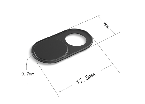 Webcam-slide, metal end webcam-cover (2 sorte stykker)[YJD]