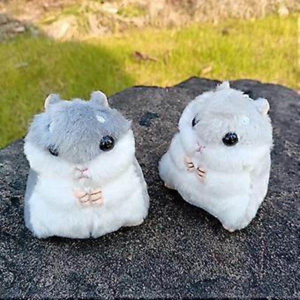 Ihana hamsteri sarjakuva pehmolelu lapsille avaimenperä hamsteri sarjakuva karvainen pehmeä viehätys täytetty hamsterilelu sininen (sininen)[YJD]