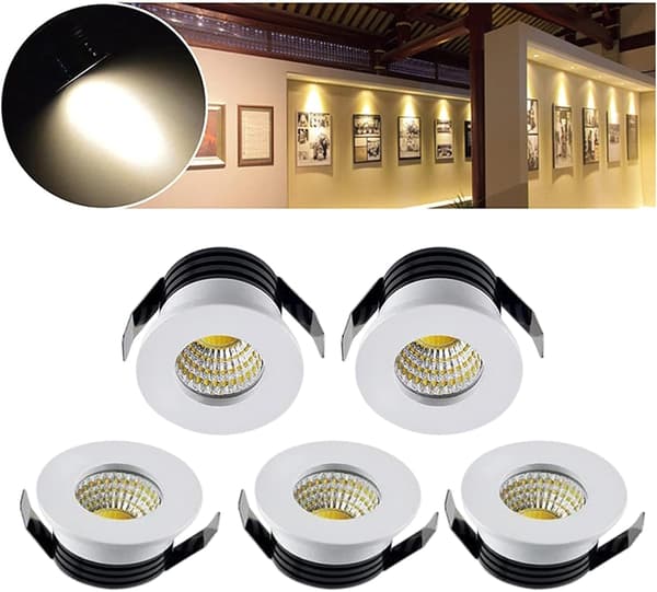 LED 3W Downlight Kit med Mini Spotlampe og 5-pak [YJD]