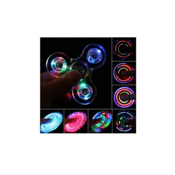 Fidget Spinner - LED - Krystall - Antistress - Sensorisk leketøy - For barn og voksne[YJD] Red