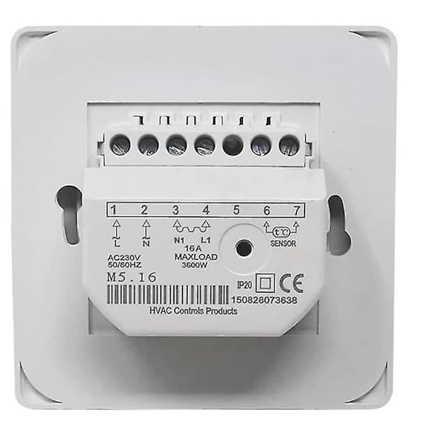 Elektrisk gulvvarmetermostat med AC 220V 16A sensor og mekanisk styring[YJD]