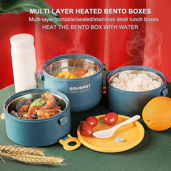 Termisk isolert matbeholder for suppe Rustfritt stål Bento matboks 1000ml Grønn[YJD] 1000ml Green