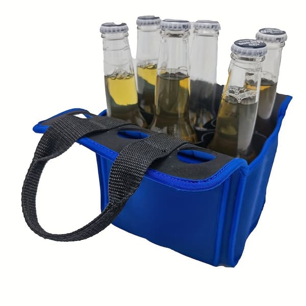 Eristetty neopreenipussi pulloille - Tukeva kahva helpottaa veden tai olutpullojen kuljetusta, sopii ulkokäyttöön, mahtuu [YJD] 330ML*6