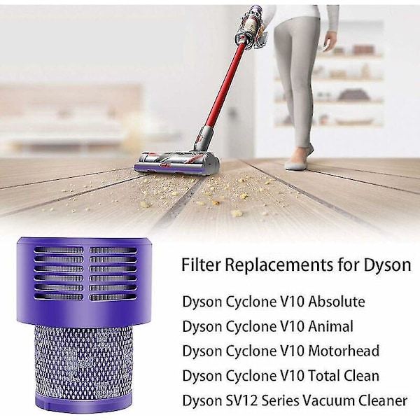 4-pak v10 filter til Dyson støvsuger, 4-pak udskiftningsfilter til Dyson v10, v10 absolute, v