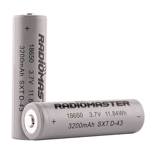 Radiomaster 3.7V 18650 3200mAh Batteri til RadioMaster GX12 Pocket TX16S Boxer TX12 MT12 Radio Trans[YJD] 2pcs