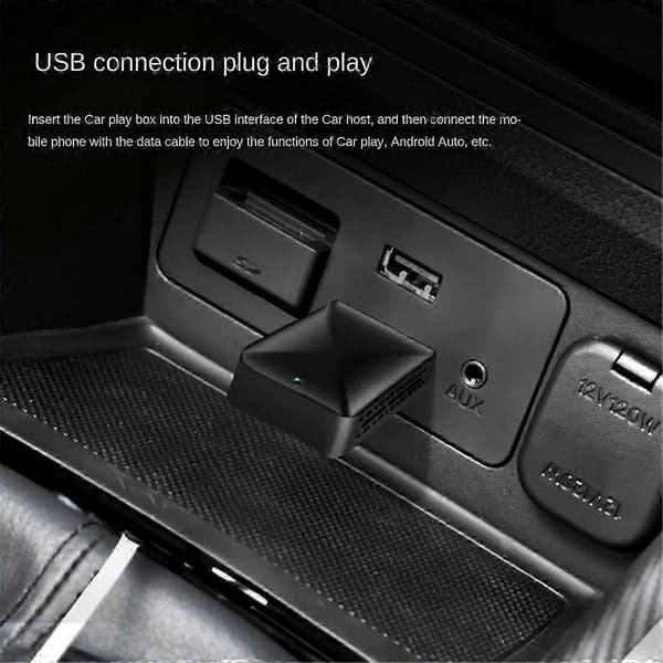 Langaton Carplay-adapteri Android Auto 2-in-1 Smart Dongle 5G WIFI Android-puhelinjärjestelmään Multimed[YJD] Black