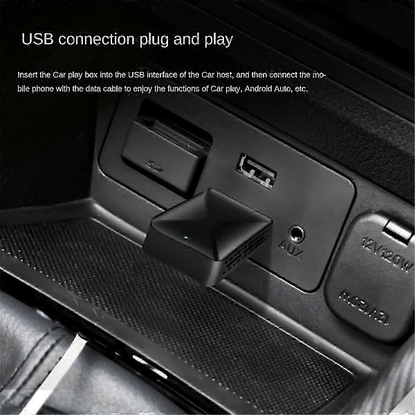 Trådløs Carplay-adapter Android Auto 2-i-1 Smart Dongle 5G WIFI for Android-telefonsystem Multimed[YJD] Black
