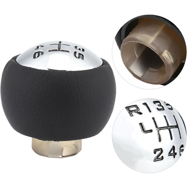Rubberskin 6-trins Gearskifte Knob til Peugeot 307 308 3008 407 5008 807 til Partner Tepee til Citroen C4 C5 C6 C8