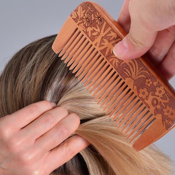 Hårkam i trä för hårstyling, 9-delars set med utredningskammar [YJD]