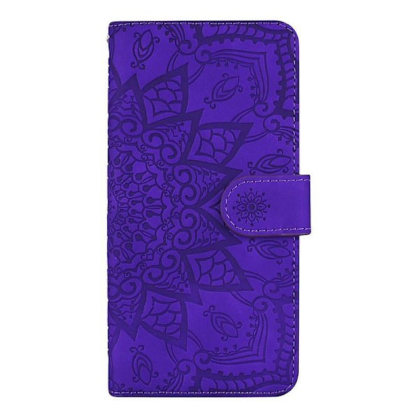 Plånboksfodral för Samsung Galaxy S20 FE Premium PU Läder Flip Cover Mandala[HK] Purple