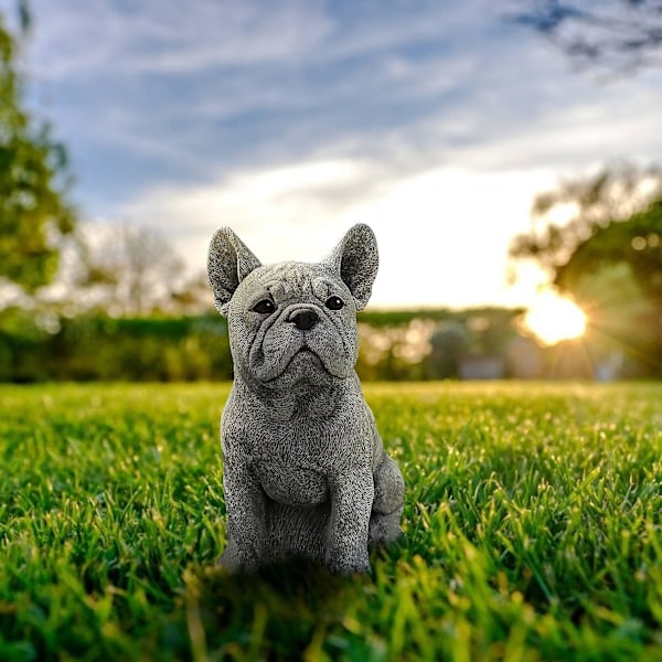 Statue Hagedekorasjon Hund Harpiksdekorasjon Dachshund & Fransk Bulldog Skulptur Hjempynt 1  (YJD)