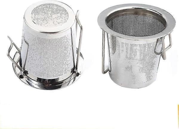 Teinfuser Tesil med fine hull, tefilter med lokk og håndtak i rustfritt stål[YJD]
