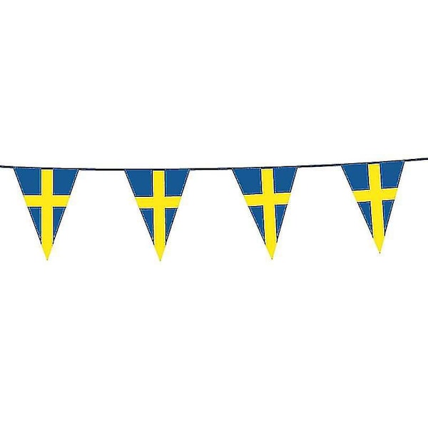 Flagga Sverige | 10 meter | 20x30cm  (YJD)