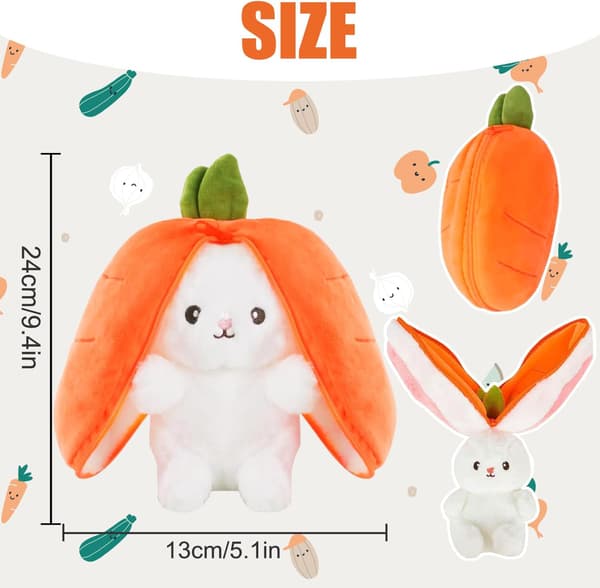 Kaksipuolinen pehmolelu pupu 25cm M6[YJD] M6 -