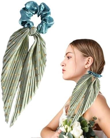 Scrunchies til tyndt hår - Ingen træk, hårelastikker til kvinder og piger, styling, modetilbehør | Bløde elastikker til hjem, kontor, rejser [YJD] light green