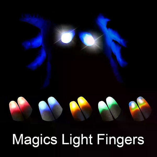 1/3/5 Par Tummar LED Lyser Upp Leksaker Barn Magiska Trick Rekvisita Roliga Blinkande Fingrar Fantastiska Glödande Leksaker Barn Självlysande Gåva[YJD] 10 3Pairs