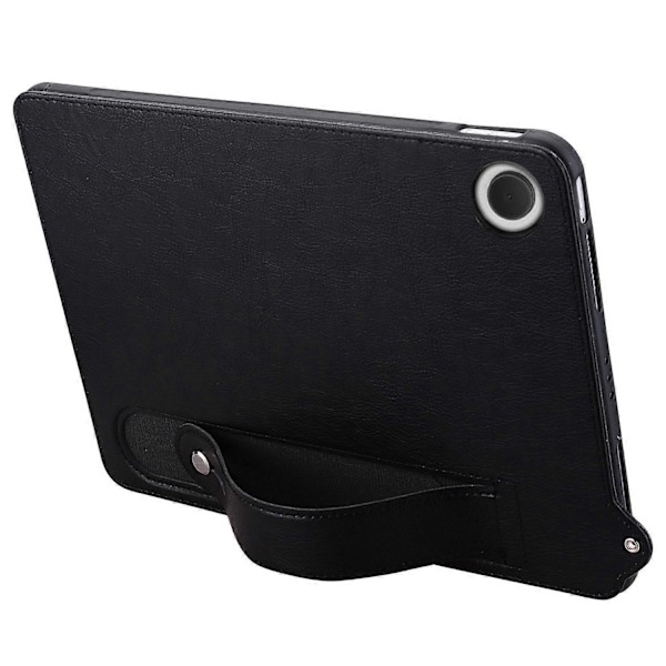 Til Samsung Galaxy Tab A9 X110 X115 Etui Håndrem Støtteben Læder Tablet Cover - Grå[HK] Multicolor Black