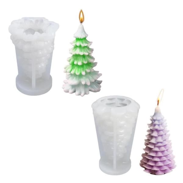 Ljusform - Jul - Silikon - 2 delar - Juldekoration - DIY-present white