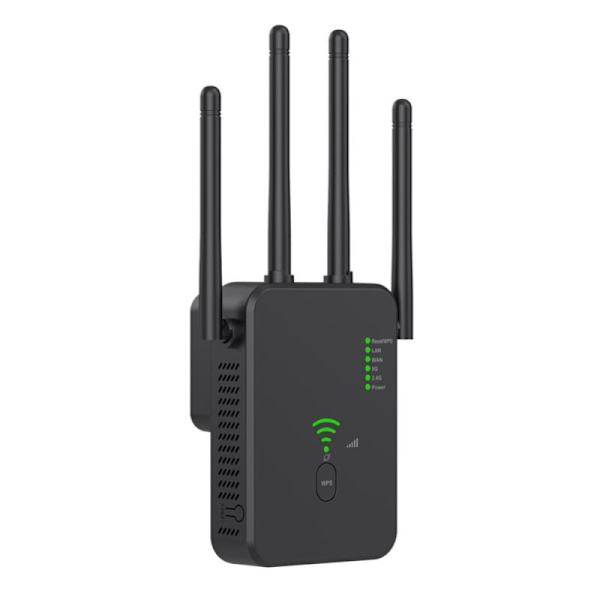 Langaton WiFi-linkki 1200Mbps WiFi-toistin Signaalinvahvistin Kaksoiskaistainen 2.4G 5G WiFi-laajennin 802.11ac Gigabit WiFi WPS-reitittimen verkkoantenni 2.4G 5.8G 1200Mbps EU Plug