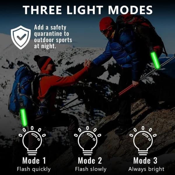 Blinkende LED-stribe, hængende lysbjælke med refleks, 3 tilstande, ideel til vandreture, jogging, cykling og mere (YJD)
