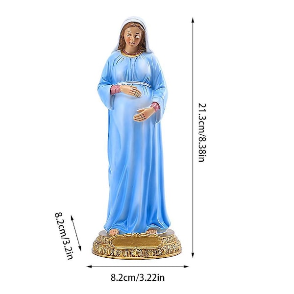 Gravid Jomfru Maria Statuett Jomfru Maria Religiøs Skulptur Harpiks Madonna Statue Atholic Religiøs Dekor Ornament For Hjem Pregnancy Statuette