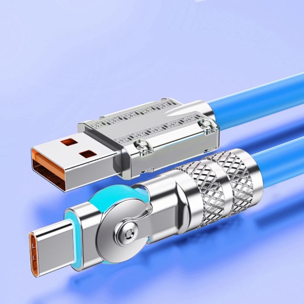 Type C Laderkabel Mobiltelefon Laderkabel BLÅ 2 M 2 M Blå [kk] Blue 2 m-2 m