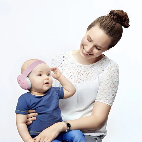Hørselsbeskyttelse til babyer og småbørn, støjreducerende ørepropper, behagelige babyhovedtelefoner, forbedrer søvn, op til 36 måneder in 1 Blanco