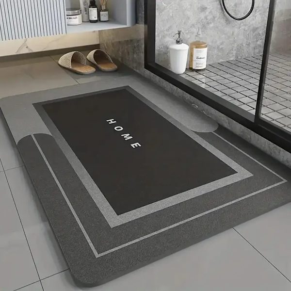 Mikrokuitu kylpymatto, erittäin imukykyinen, liukumaton, nopeasti kuivuva, pehmeä kylpyhuoneriippumatto, parvekematto Grey-Diatom Mud 50x80cm