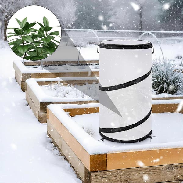 Vinterfrostskydd Växtskydd Vikbart Trädgårdsväxt Frostskydd Med Dragkedja För Utomhus Snöfrost[YJD] Multicolor
