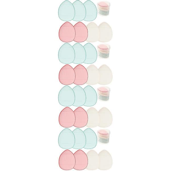 Ventilerande fingerpuff mini-sminkpuff för sminkbruk 28 st ansiktsskönhet[YJD]