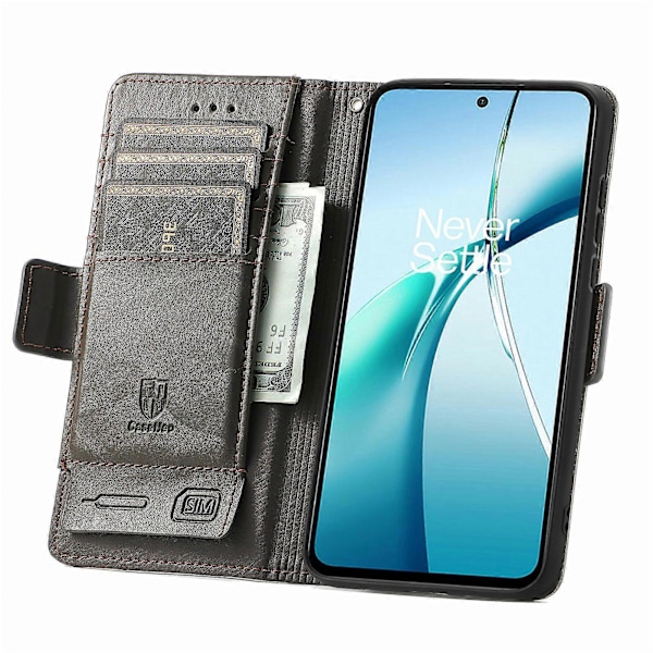 För Xiaomi Redmi Note 14 5G Fodral Ställ Plånbok Splitsad PU Läder Omslag[HK] Grey