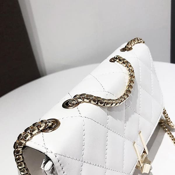 Nitar Kedja PU Läder Crossbody Väskor Dam Mode Axelväska Små Handväskor[YJD] Black 1pc