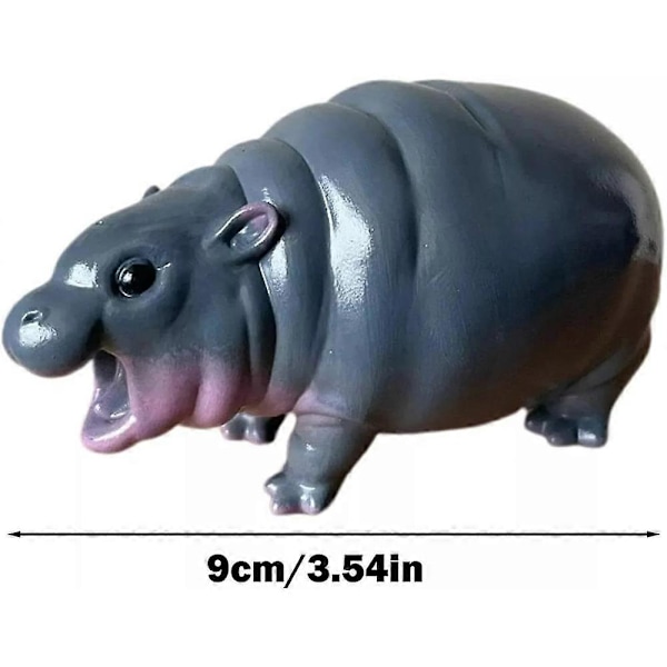 Moo Deng Leke, Moo Deng Flodhest, Hoppende Gris Flodhest Statue, Flodhest Resin Figur