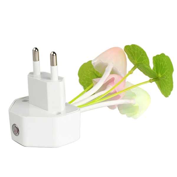 Europeisk Kontakt Sensor LED Vacker Ljussensor Romantisk abajur infantil Svamp Nattlampa Dreambed Belysning(YJD) EU Plug